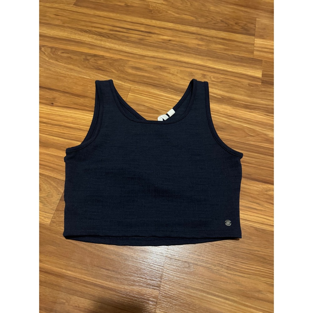 Roxy Navy‎ Blue Crop Top Athletic Tank Sleeveless Activewear